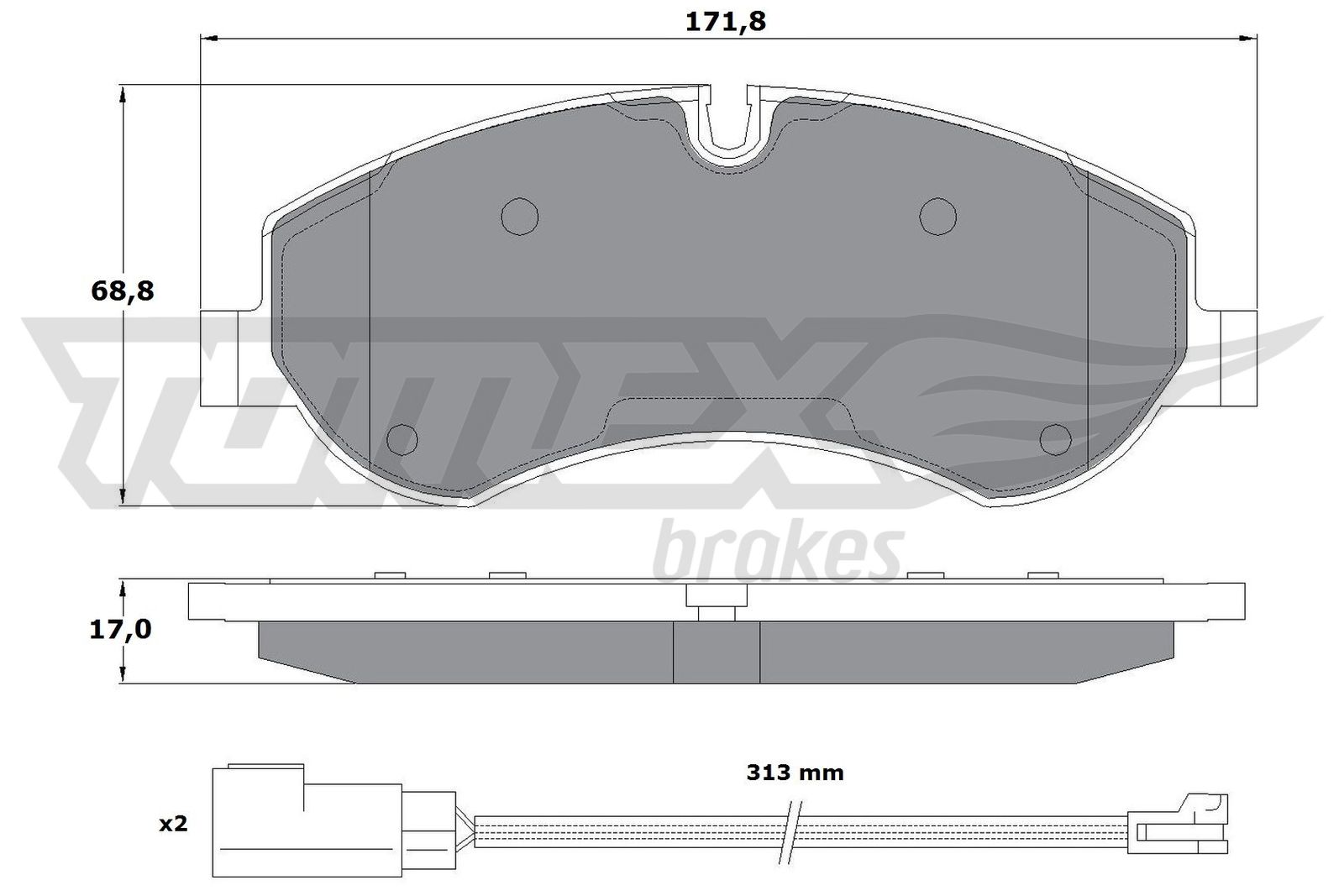 Sada brzdových platničiek kotúčovej brzdy TOMEX Brakes